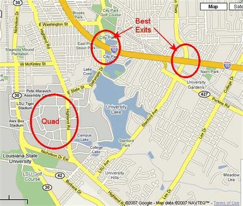 LSU University Campus Map