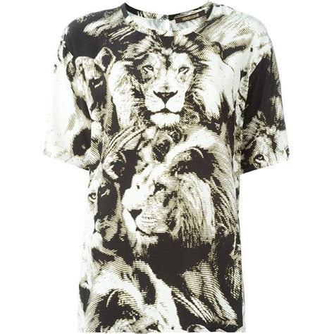 Roberto Cavalli Lion Print Blouse Lion Print Clothes Design White