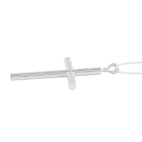 Buy Sterling Silver Cross Pendant Necklace 18 Inches 250 Grams At Shoplc
