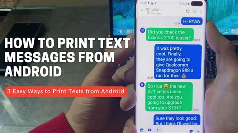 How To Print Text Messages From Android Phone Easy Ways Youtube