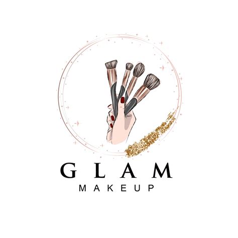 Premium Vector Makeup Artist Logo Makeup Brushes Glam Art Makeup