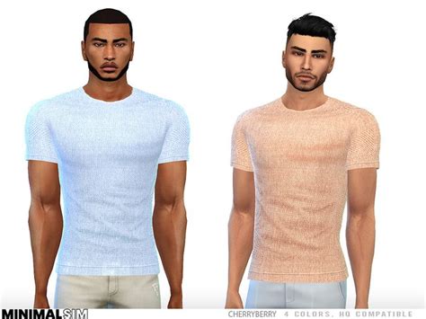 CherryBerrySim S MinimalSim Men S T Shirt Sims 4 Clothing Mens