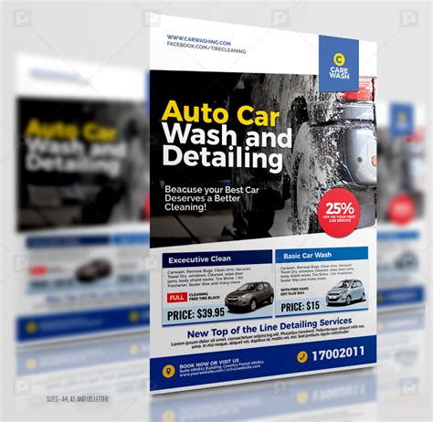 Car Wash Services Promotional Flyer Psdpixel