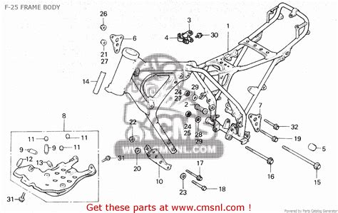 Honda Xr250r 1981 B F 25 Frame Body Buy F 25 Frame Body Spares Online