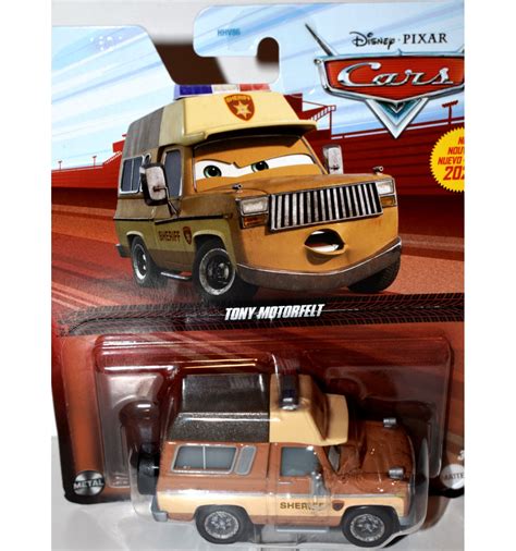 Disney CARS - Tony Motorfleet - Sheriff Dept Chevy Squarebody with Camper Top - Global Diecast ...