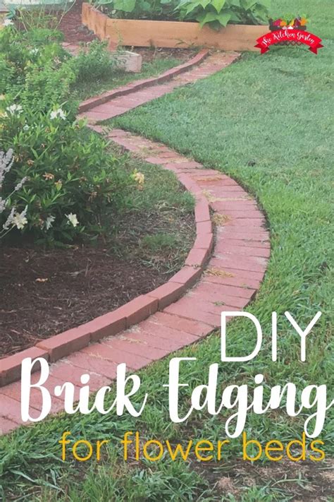 Diy Brick Garden Edging In A Weekend The Kitchen Garten