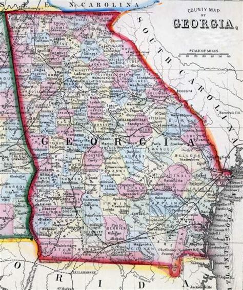 Georgia 1860 Zoomable Map House Divided