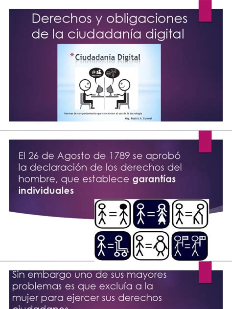 Derechos Y Obligaciones De La Ciudadanía Digital Pdf