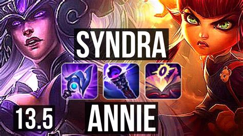 SYNDRA Vs ANNIE MID 12 1 10 68 Winrate Legendary KR Challenger