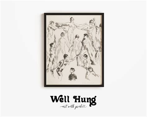 12 Men Abstract Figure Art Bedroom Wall Art Nude Male Figure Drawing Bathroom Wall Art