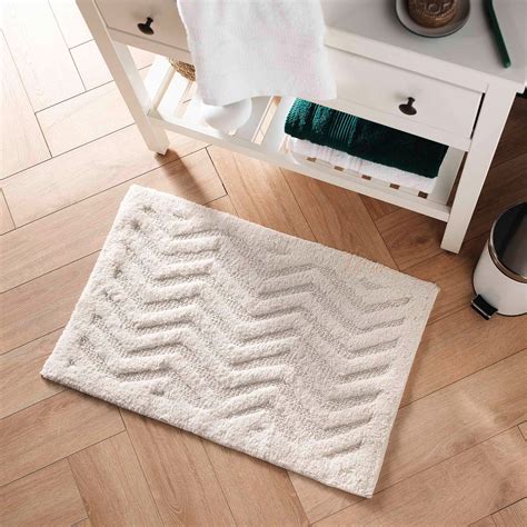 Tapis De Bain Coton Cm Angelis Blanc Tapis Eminza