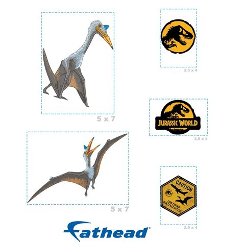 Sheet Of 5 Jurassic World Dominion Quetzalcoatlus Minis Officially Jurassic World