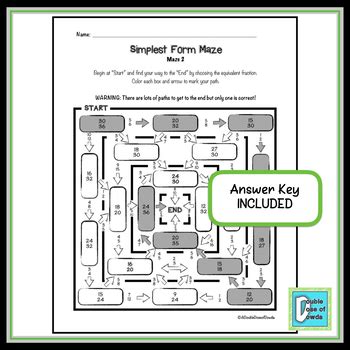 Simplest Form Worksheet Bundle by A Double Dose of Dowda | TpT