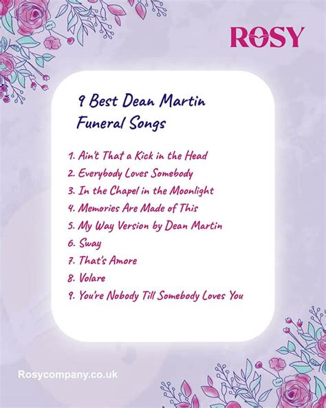 Dean Martin - 9 Best Funeral Songs [Audio & Lyrics]