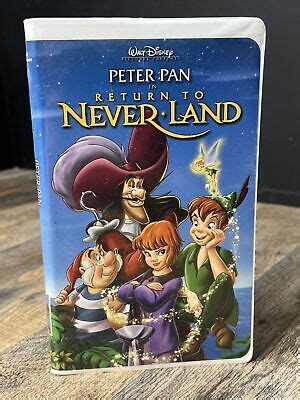 Disney Peter Pan Return To Never Land Vhs Vcr Video Tape Clamshell Case