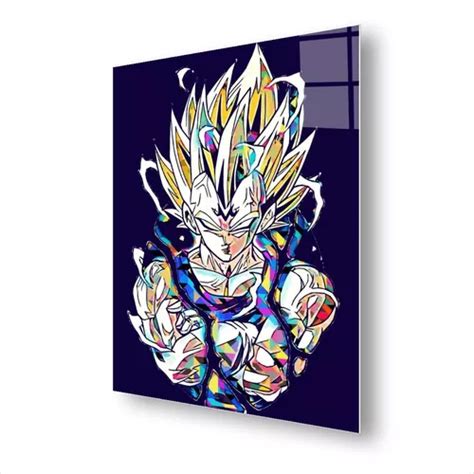 Cuadro Metalico Majin Vegeta Dise O Colorido Aluminio X Meses Sin