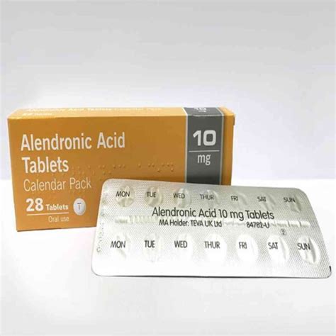 Alendronic Acid 70 Mg Tablets 4 Tablets Dock Pharmacy