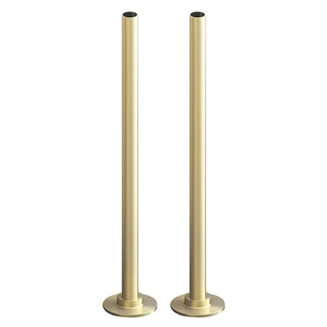 Arezzo 300mm Brushed Brass 15mm Pipe Kit For Radiator Valves