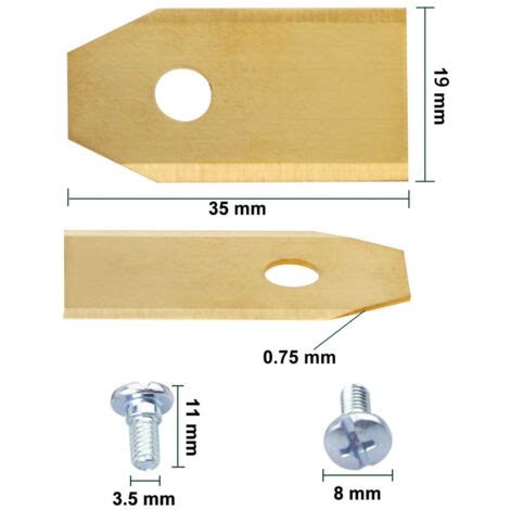 Tolletour X Lames De Couteau En Titane Pour Toutes Les Tondeuses