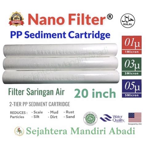 Jual Nano Inch Filter Air Saringan Pp Sediment Catridge Spon