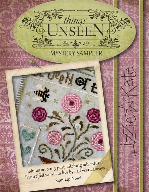 Lizziekate Blog Things Unseen Mystery Sampler Lizzie Kate Cross Stitch Samplers Cross