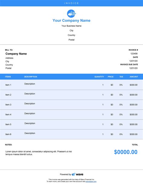 Trucking Company Invoice Template