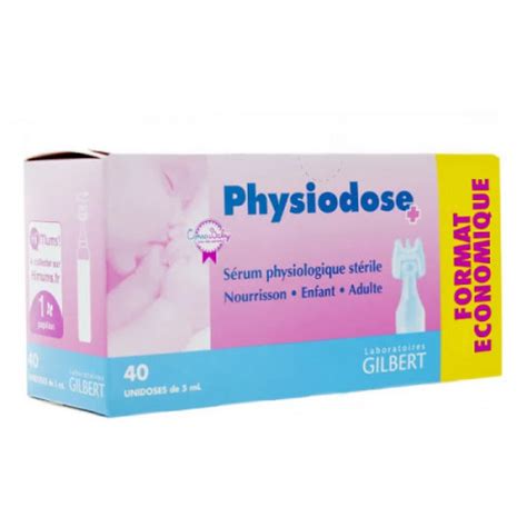 GILBERT PHYSIODOSE Sérum Physiologique 40 Unidoses of 5ml