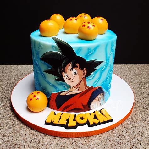 Dragon Ball Goku Cake Topper Happy Birthday Printable Vectorency ...