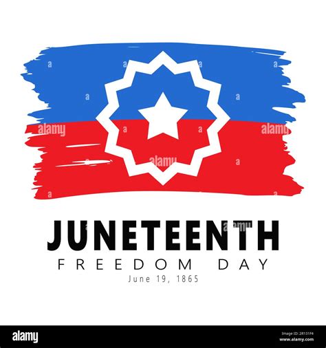 Juneteenth Freedom Day Greeting Card Textured Red And Blue Flag Of