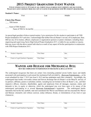 Mechanical Bull Waiver Fill Online Printable Fillable Blank