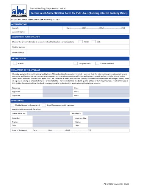 Fillable Online TOKENS APPLICATION FORM FOR INDIVIDUALSfinal Fax Email