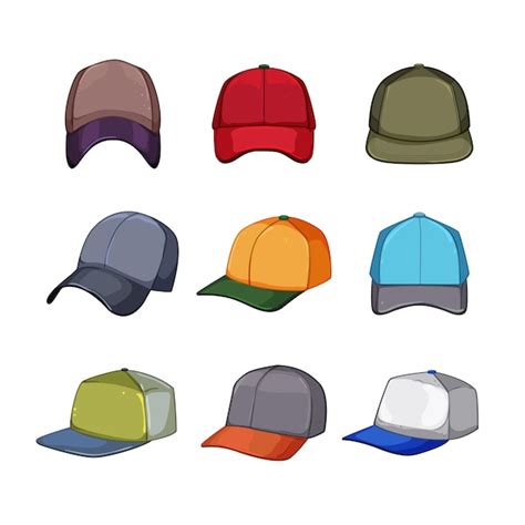 Gorra De B Isbol Conjunto Ilustraci N Vectorial De Dibujos Animados