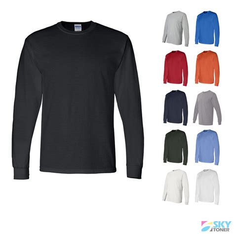 Gildan Dryblend 50 50 Mens Crewneck Long Sleeve T Shirt Sizes S 3xl