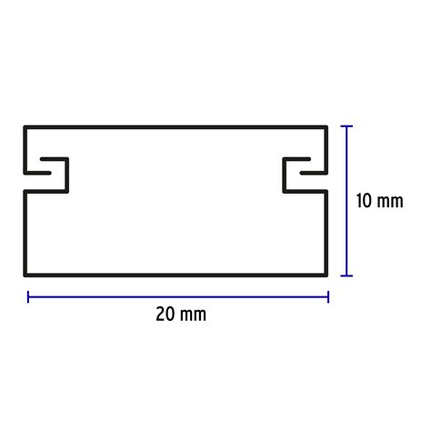 Canaleta De 1 Via 10x20mm Con Adhesivo De 2m Rantec Electronics