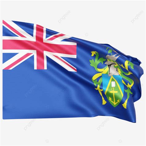 Pitcairn Islands Flag Waving Pitcairn Islands Flag With Pole Pitcairn