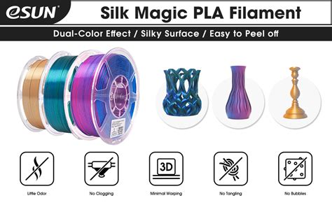 ESUN Silk Magic Filamento PLA De 1 75 Mm Filamento De Impresora 3D