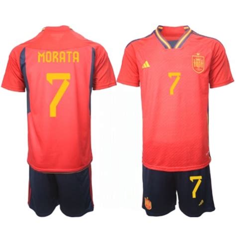 Ensemble Maillot Espagne Alvaro Morata Domicile Coupe Du Monde