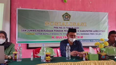 Kabid Pd Pontren Kanwil Sosialisasikan Pma No Tahun