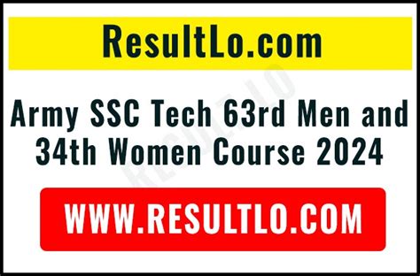 Army Ssc Tech Rd Men And Th Women Course