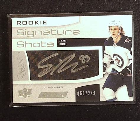 2018 19 Upper Deck Engrained Rookie Signature Shots Sami Niku 249 SL