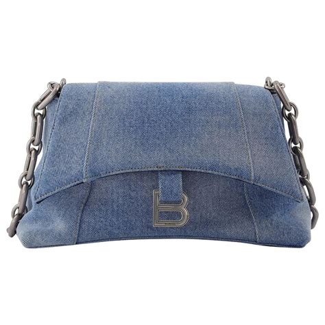 Balenciaga Sac Downtown En Toile Bleue Ref Joli Closet