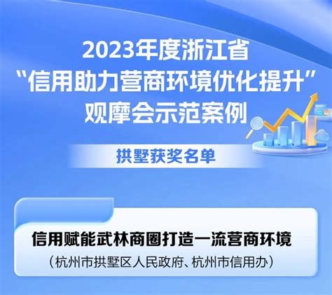 浙江省“信用助力营商环境优化提升”示范案例信用赋能武林商圈 打造一流营商环境