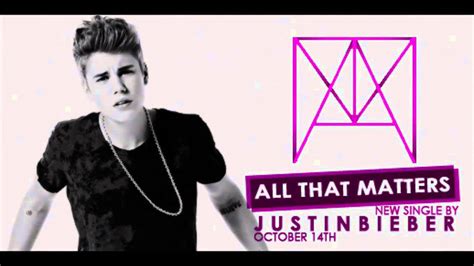 Justin Bieber All That Matters Single Cover