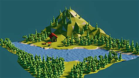 Free 3D Model Low Poly Forest - TurboSquid 2060560