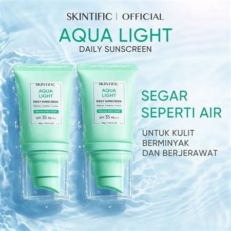 Skintific Aqua Light Daily Sunscreen Spf 35 Pa 30ml Shopee Malaysia