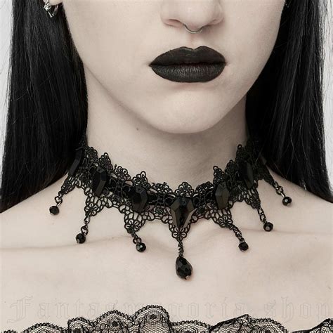 Choker Aus Zarter Spitze Sarg Halsketten Gothic Schmuck Gothic