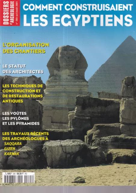 DOSSIERS D ARCHEOLOGIE N265 Comment Construisaient Les Egyptiens EUR