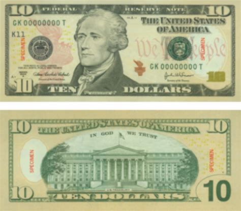 10 Dollar Bill Front And Back