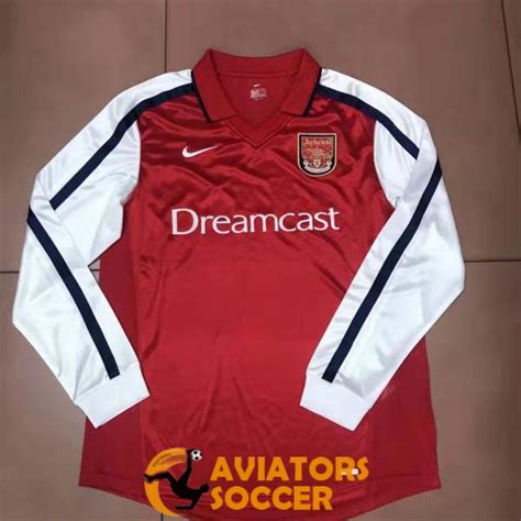 Retro Long Sleeve Arsenal Shirt Jersey Home 2000 Shop Now Aviatorssoccer