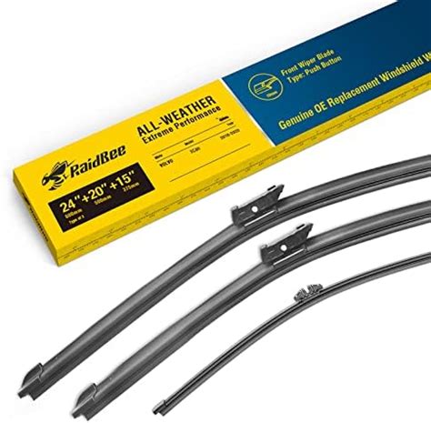 3 Wiper Blades 2420 A380H 15 Wipers Replacement For Volvo XC90 2016